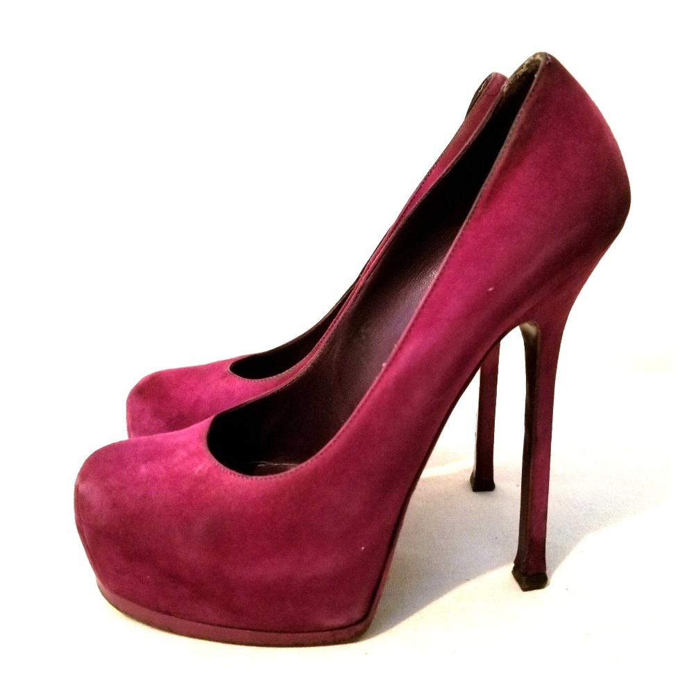 YSL Yves Saint Laurent TRIBTOO Heels Magenta 38.5